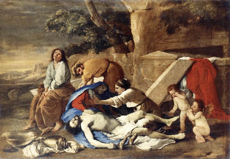 POUSSIN, Nicolas Lamentation over the Body of Christ af oil painting picture